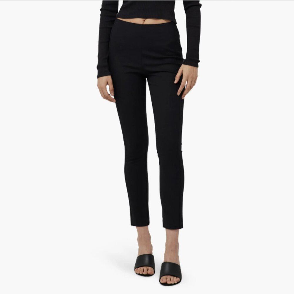 Rag & Bone Black Cotton-blend Pull-on Zipped Stretch Pants Work Office, Women 4